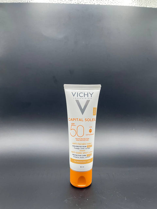 Vichy Capital Soleil crème solaire Soin Anti-Taches Teinté 3-en-1 SPF 50+-50ml-